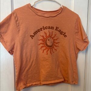 🌞 AE Orange Crop Tee Sz L